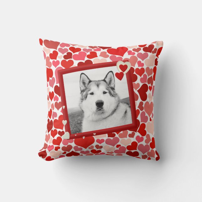 Alaskan Malamute Dog Heart pillow (Front)
