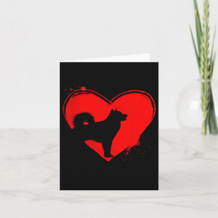 Alaskan Malamute Dog Heart Shape Valentine Dog Lov Card
