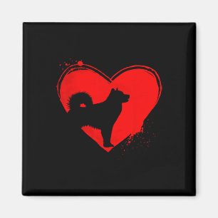 Alaskan Malamute Dog Heart Shape Valentine Dog Lov Magnet