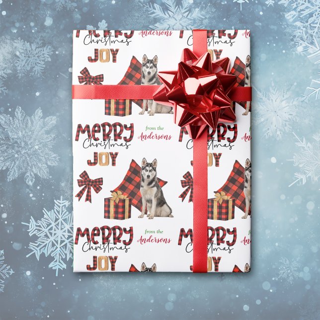 Alaskan Malamute Dog Holiday Tree Wrapping Paper (Creator Uploaded)
