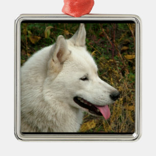 Alaskan Malamute Dog Metal Tree Decoration