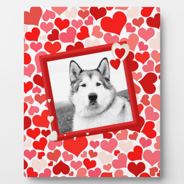 Alaskan Malamute Dog Valentines Heart Plaque (Front)