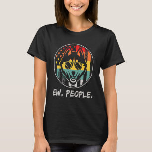 Alaskan Malamute Dog Vintage Retro USA American Fl T-Shirt