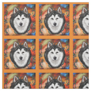 ALASKAN MALAMUTE FABRIC