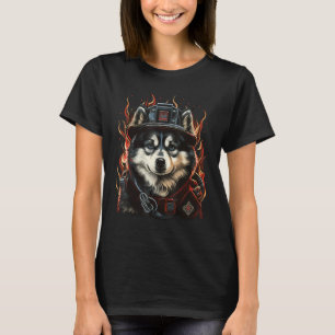 Alaskan Malamute Fireman on Firefighter Alaskan Ma T-Shirt