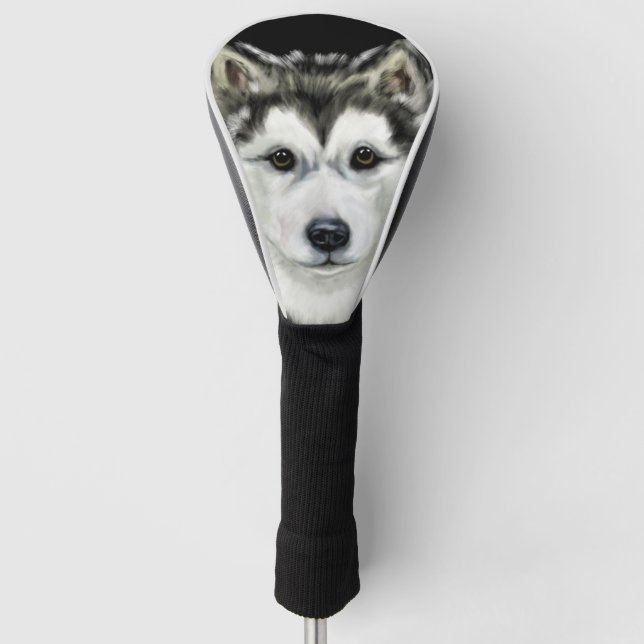Alaskan Malamute Golf Head Cover (Front)
