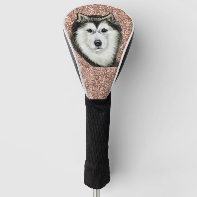 Alaskan Malamute Golf Head Cover (Front)