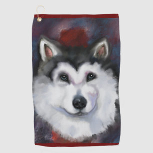 ALASKAN MALAMUTE GOLF TOWEL