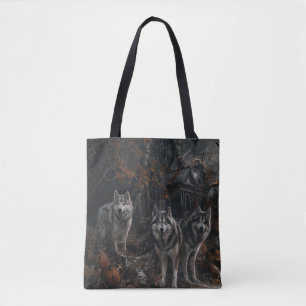 Alaskan Malamute Halloween Night Doggy Delight  Tote Bag