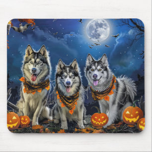Alaskan Malamute Halloween Spooky Mouse Mat