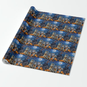 Alaskan Malamute Halloween Spooky  Wrapping Paper