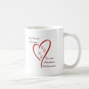 Alaskan Malamute Heart Belongs Coffee Mug