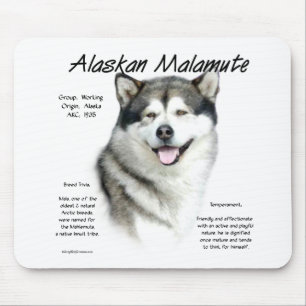 Alaskan Malamute History Design Mouse Mat