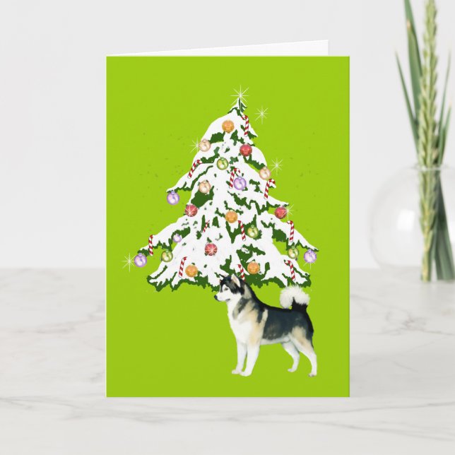 Alaskan Malamute Holiday Card (Front)