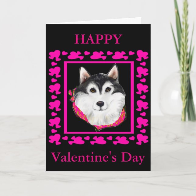 Alaskan Malamute Holiday Card (Front)