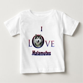 Alaskan Malamute I Love Baby T-Shirt