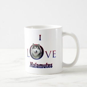 Alaskan Malamute I Love Coffee Mug