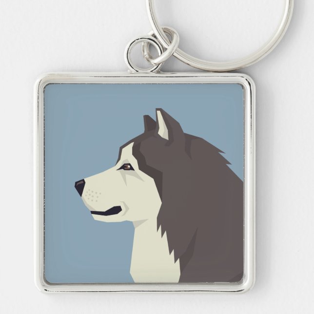 Alaskan Malamute Key Ring (Front)