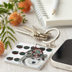Alaskan Malamute Key Ring