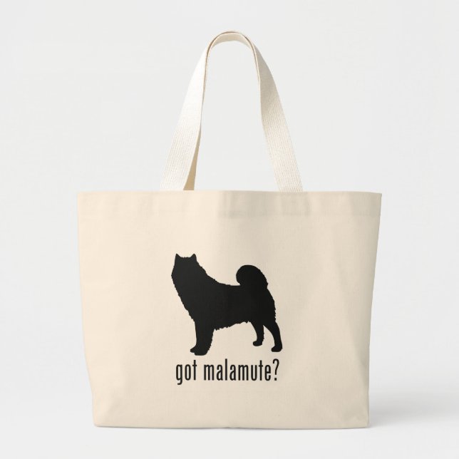 Alaskan Malamute Large Tote Bag (Front)