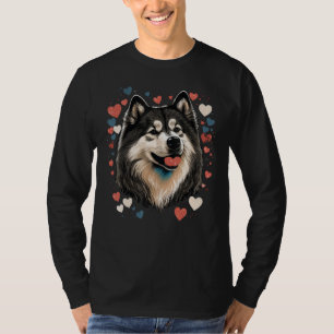 Alaskan Malamute Love Valentines Day Alaskan Malam T-Shirt