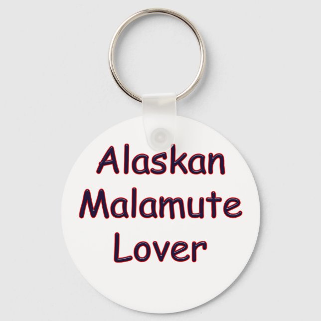 Alaskan Malamute Lover Keychain (Front)