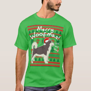 Alaskan Malamute Merry Woofmas Ugly Christmas Swea T-Shirt