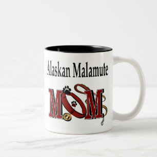 Alaskan Malamute MOM Two-Tone Coffee Mug