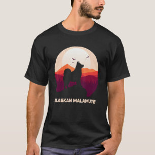 Alaskan Malamute Moon and Halloween 1 T-Shirt