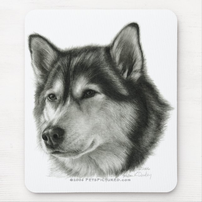 Alaskan Malamute Mouse Mat (Front)