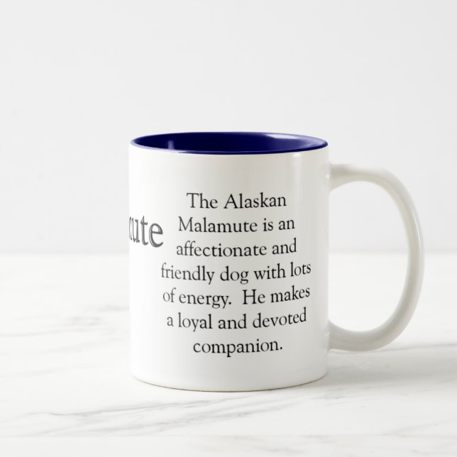 Alaskan Malamute Mug Trivia (Right)