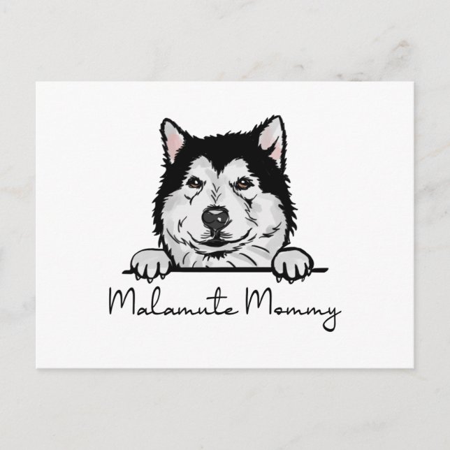 Alaskan Malamute Mummy Postcard (Front)