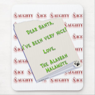 Alaskan Malamute Naughty or Nice Mouse Mat