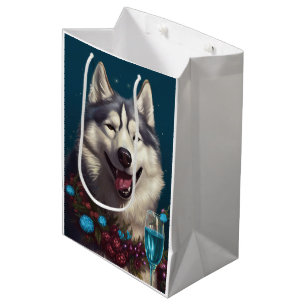 Alaskan Malamute New Year Medium Gift Bag