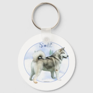Alaskan Malamute Noel - Keychain