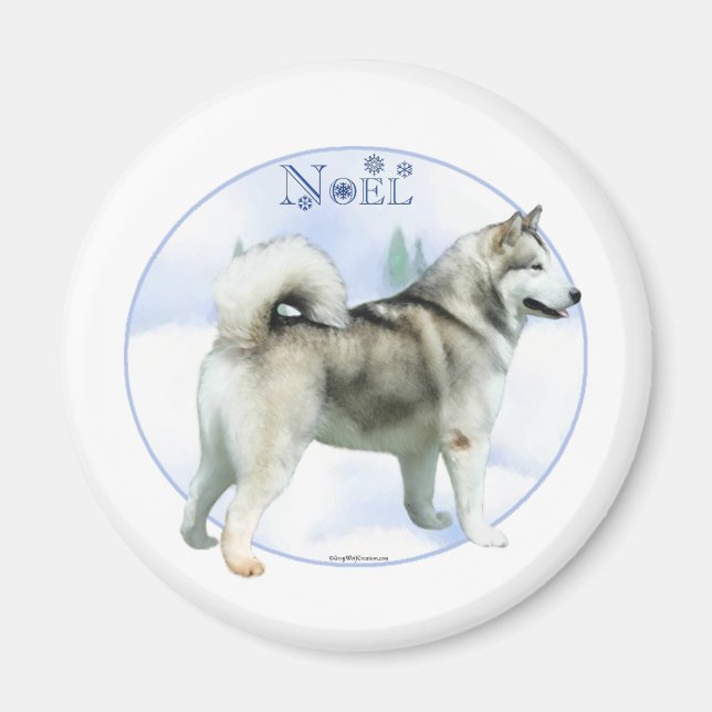 Alaskan Malamute Noel - Magnet (Front)