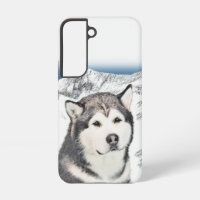 Alaskan Malamute Painting - Cute Original Dog Art
