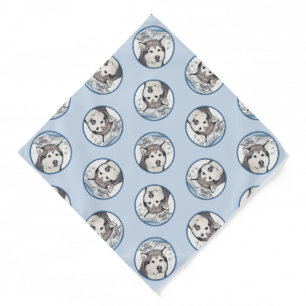 Alaskan Malamute Painting Mal Mally Sled Dog Art Bandana