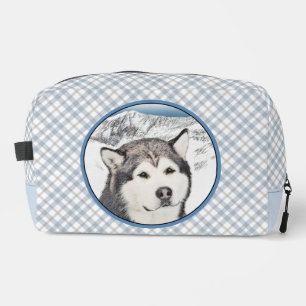 Alaskan Malamute Painting Mal Mally Sled Dog Art Dopp Kit