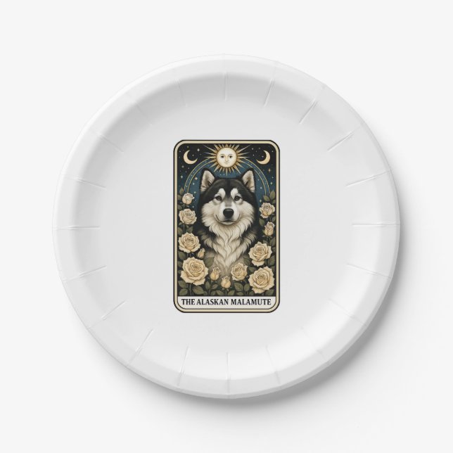 Alaskan Malamute Paper Plate (Front)