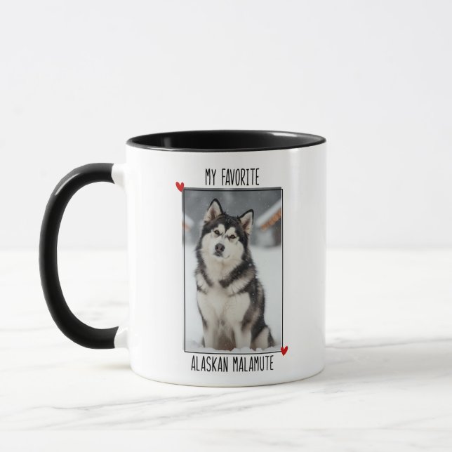 Alaskan Malamute Personalized Photo Dog Lover Mug (Left)