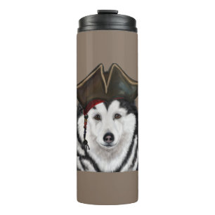 Alaskan Malamute Pirate Thermal Tumbler