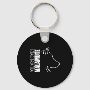 Alaskan Malamute Profile dog mum Key Ring