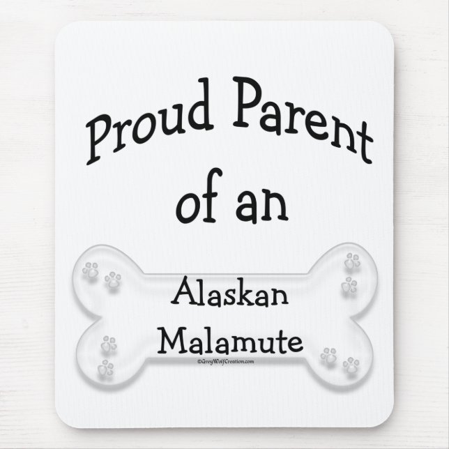 Alaskan Malamute Proud Parent Mouse Mat (Front)