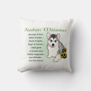 Alaskan Malamute Puppy Heritage of Love Cushion