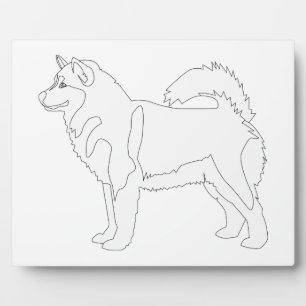 Alaskan Malamute Ready to Colour and Customise Plaque