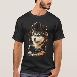 Alaskan Malamute Restaurant cook on Alaskan Malamu T-Shirt