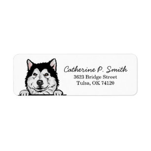 Alaskan Malamute Return Address Label