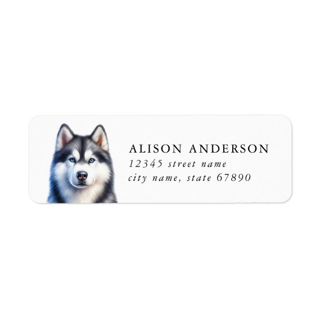 Alaskan Malamute Return Address Labels (Front)