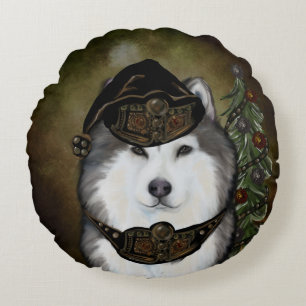 Alaskan Malamute  Round Cushion